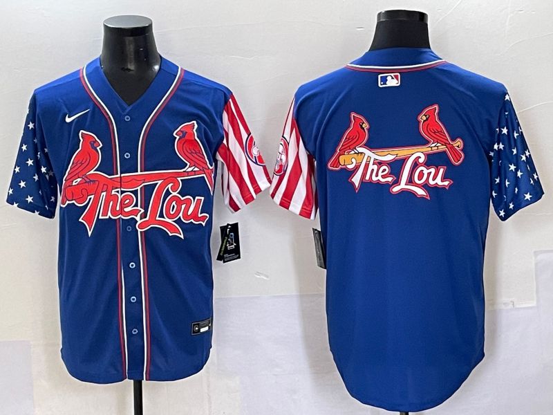 Men 2025 St.Louis Cardinals Blank Blue a generation of national flags Joint Name Nike MLB Jersey style 2->more jerseys->MLB Jersey